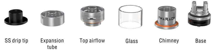 Digiflavor Pharaoh RTA Parts