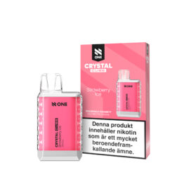 N-One Crystal Cube - Strawberry Ice (20 mg, Engångs vape)