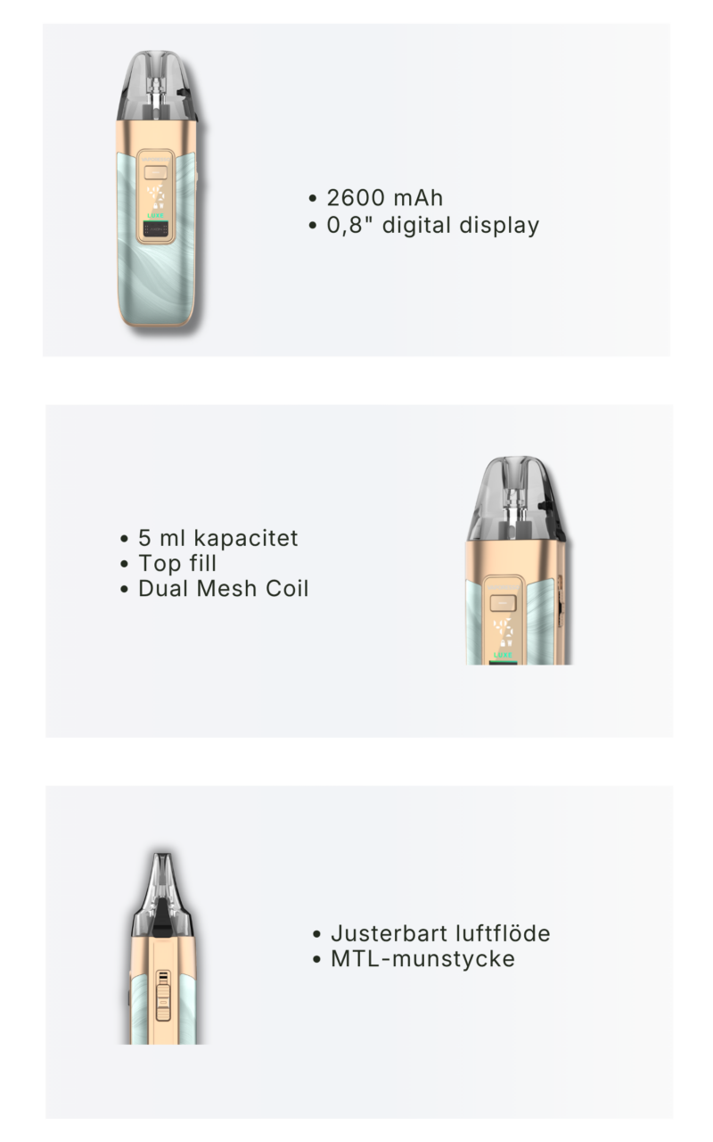 Luxe X3 Product Description Image